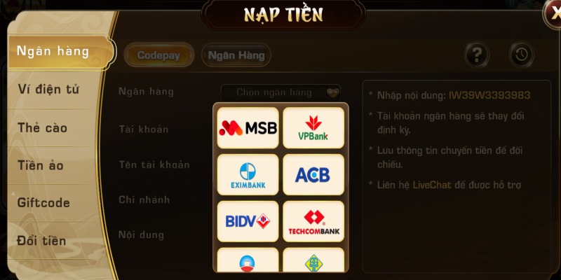 Nạp rút IWIN